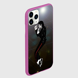 Чехол iPhone 11 Pro матовый Michael Jackson в прыжке, цвет: 3D-фиолетовый — фото 2