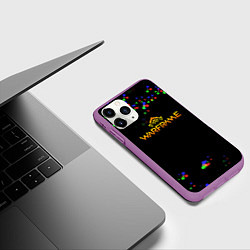 Чехол iPhone 11 Pro матовый Warframe текстура блеск, цвет: 3D-фиолетовый — фото 2