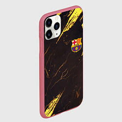 Чехол iPhone 11 Pro матовый Barcelona краски текстура, цвет: 3D-малиновый — фото 2