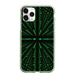 Чехол iPhone 11 Pro матовый Неоновые цифры, цвет: 3D-салатовый