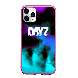 Чехол iPhone 11 Pro матовый Dayz неоновый космос, цвет: 3D-малиновый