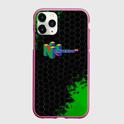 Чехол iPhone 11 Pro матовый Nintendo 64 броня, цвет: 3D-малиновый