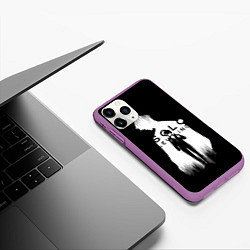 Чехол iPhone 11 Pro матовый Solo Leveling Sung Jin Woo LevelUp, цвет: 3D-фиолетовый — фото 2