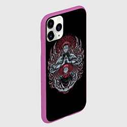 Чехол iPhone 11 Pro матовый Магическая битва - Рёмен Сукуна, цвет: 3D-фиолетовый — фото 2