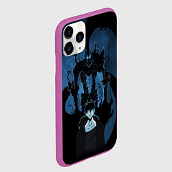 Чехол iPhone 11 Pro матовый Song Jin-Woo and Igris, цвет: 3D-фиолетовый — фото 2