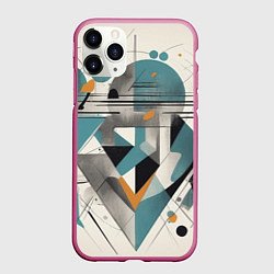 Чехол iPhone 11 Pro матовый Три человека авангард