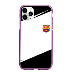 Чехол iPhone 11 Pro матовый Barcelona краски чёрные спорт, цвет: 3D-фиолетовый