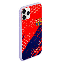 Чехол iPhone 11 Pro матовый Барселона спорт краски текстура, цвет: 3D-светло-сиреневый — фото 2