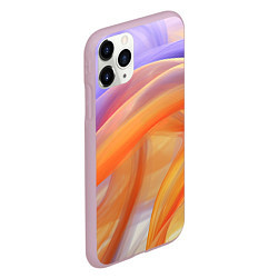 Чехол iPhone 11 Pro матовый Оранжевая и синяя абстрактная дуга, цвет: 3D-розовый — фото 2