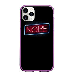 Чехол iPhone 11 Pro матовый Nope - neon, цвет: 3D-фиолетовый