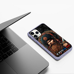 Чехол iPhone 11 Pro матовый Я русский патриотизм, цвет: 3D-светло-сиреневый — фото 2
