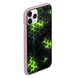 Чехол iPhone 11 Pro матовый Неоновый зеленый, цвет: 3D-розовый — фото 2