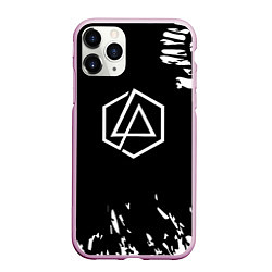 Чехол iPhone 11 Pro матовый Linkin park краски текстура рок