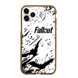 Чехол iPhone 11 Pro матовый Fallout краски летучие мыши