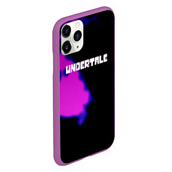Чехол iPhone 11 Pro матовый Undertale neon splash, цвет: 3D-фиолетовый — фото 2