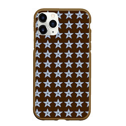 Чехол iPhone 11 Pro матовый Звезды героям и защитникам, цвет: 3D-коричневый