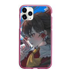 Чехол iPhone 11 Pro матовый Touhou Project Рейму Хакурей милая