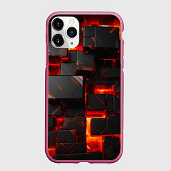 Чехол iPhone 11 Pro матовый Неоновые квадратики