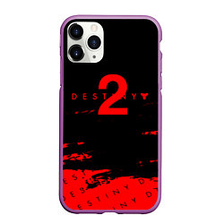 Чехол iPhone 11 Pro матовый Destiny 2 краски надписи, цвет: 3D-фиолетовый