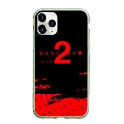Чехол iPhone 11 Pro матовый Destiny 2 краски надписи, цвет: 3D-салатовый