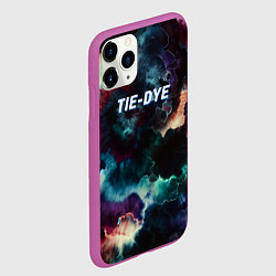 Чехол iPhone 11 Pro матовый Tie - dye, цвет: 3D-фиолетовый — фото 2