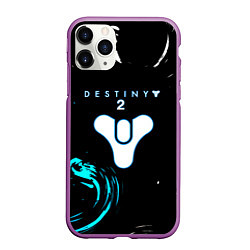 Чехол iPhone 11 Pro матовый Destiny space color game, цвет: 3D-фиолетовый