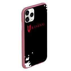 Чехол iPhone 11 Pro матовый V Rising краски, цвет: 3D-малиновый — фото 2