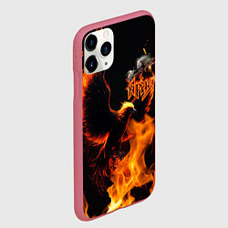 Чехол iPhone 11 Pro матовый Феникс ария, цвет: 3D-малиновый — фото 2