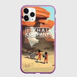 Чехол iPhone 11 Pro матовый Lethal Company: Art, цвет: 3D-фиолетовый