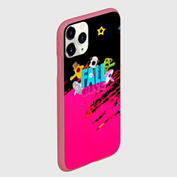 Чехол iPhone 11 Pro матовый Fall Guys kids color, цвет: 3D-малиновый — фото 2