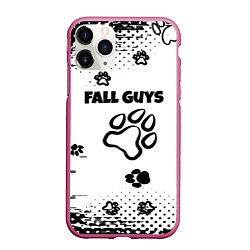 Чехол iPhone 11 Pro матовый Fall Guys game, цвет: 3D-малиновый