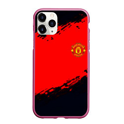 Чехол iPhone 11 Pro матовый Manchester United colors sport