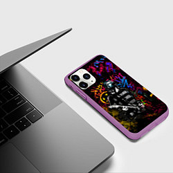 Чехол iPhone 11 Pro матовый Nirvana краски звука, цвет: 3D-фиолетовый — фото 2