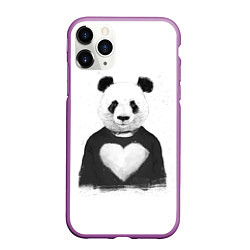 Чехол iPhone 11 Pro матовый Love panda