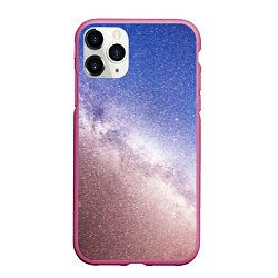 Чехол iPhone 11 Pro матовый Галактика млечный путь, цвет: 3D-малиновый