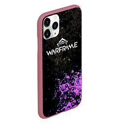 Чехол iPhone 11 Pro матовый Warframe брызги неоновых красок, цвет: 3D-малиновый — фото 2