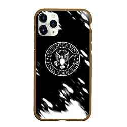 Чехол iPhone 11 Pro матовый Ramones краски, цвет: 3D-коричневый