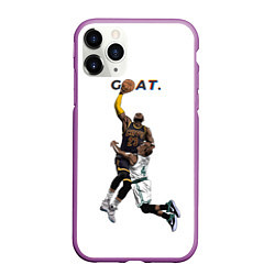 Чехол iPhone 11 Pro матовый Goat 23 - LeBron James, цвет: 3D-фиолетовый