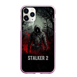 Чехол iPhone 11 Pro матовый Stalker 2 dark mode, цвет: 3D-розовый