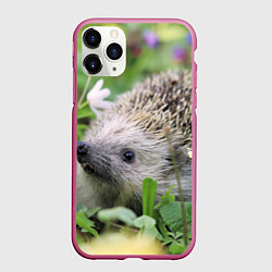 Чехол iPhone 11 Pro матовый Лесной ёжик в траве