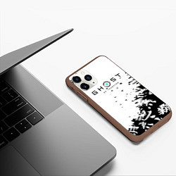 Чехол iPhone 11 Pro матовый Ghost of Tsushima текстура samurai, цвет: 3D-коричневый — фото 2