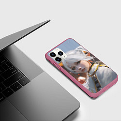 Чехол iPhone 11 Pro матовый Портрет Фрирен, цвет: 3D-малиновый — фото 2