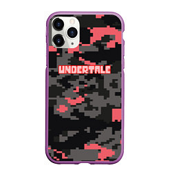 Чехол iPhone 11 Pro матовый Undertale текстура гейм