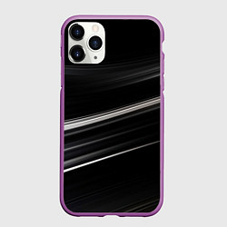Чехол iPhone 11 Pro матовый Black abstract background, цвет: 3D-фиолетовый