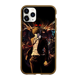 Чехол iPhone 11 Pro матовый Лайт Ягами - Death Note, цвет: 3D-коричневый
