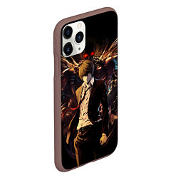 Чехол iPhone 11 Pro матовый Лайт Ягами - Death Note, цвет: 3D-коричневый — фото 2