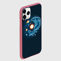 Чехол iPhone 11 Pro матовый Созвездие кицунэ, цвет: 3D-малиновый — фото 2