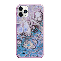 Чехол iPhone 11 Pro матовый Абстрактный узор, цвет: 3D-розовый