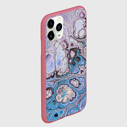 Чехол iPhone 11 Pro матовый Абстрактный узор, цвет: 3D-малиновый — фото 2