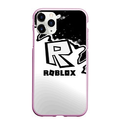 Чехол iPhone 11 Pro матовый Roblox краски белые, цвет: 3D-розовый